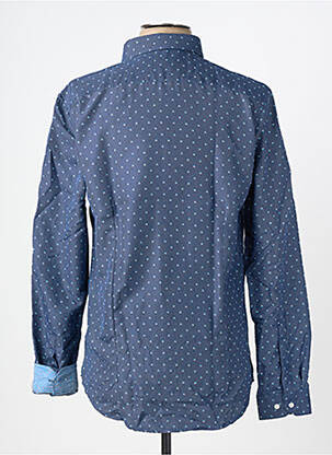 Chemise manches longues coupe droite bleu YVES ENZO homme