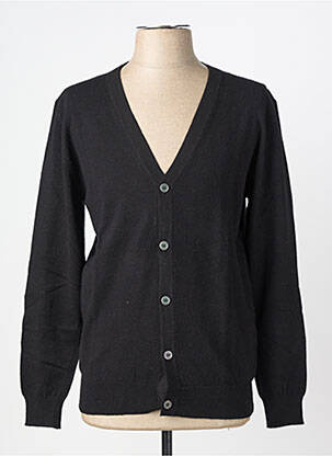 Gilet manches longues col v noir YVES ENZO homme
