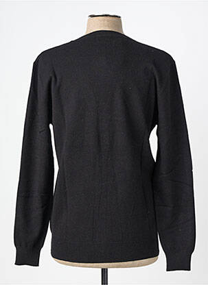 Gilet manches longues col v noir YVES ENZO homme
