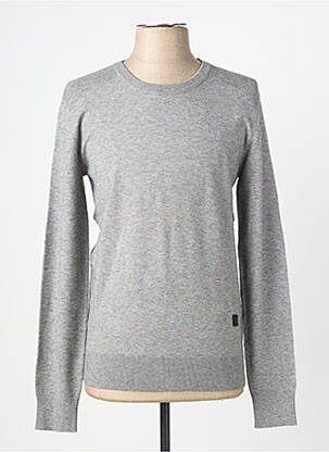 Pull stretch manches longues gris KAPORAL homme