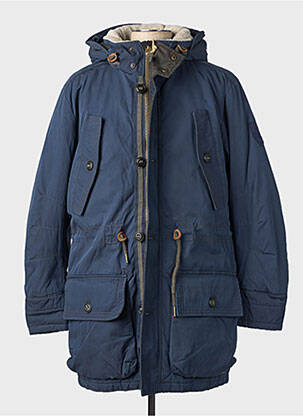 Doudoune poches a capuche bleu NAGANO ROUGH homme