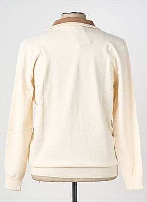 Pull maille souple et aérée manches longues beige YVES ENZO homme