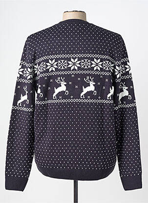 Pull tissage jacquard manches longues bleu TIFFOSI homme