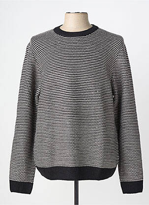 Pull tissage jacquard manches longues noir TIFFOSI homme