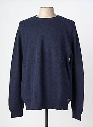 Pull maille souple et aérée manches longues bleu STREET ONE homme