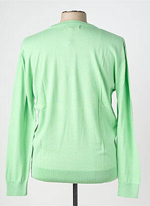 Pull col v manches longues vert BENSON & CHERRY homme