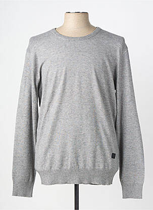 Pull maille souple et aérée manches longues gris KAPORAL homme