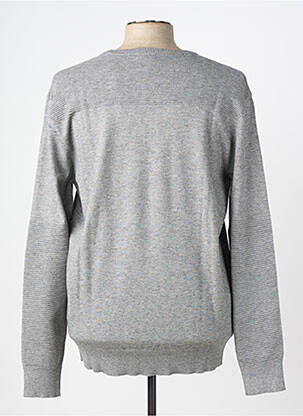 Pull maille souple et aérée manches longues gris KAPORAL homme