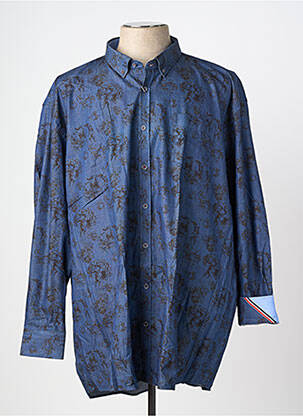 Chemise manches longues imprimé fleurs bleu EMYLE homme