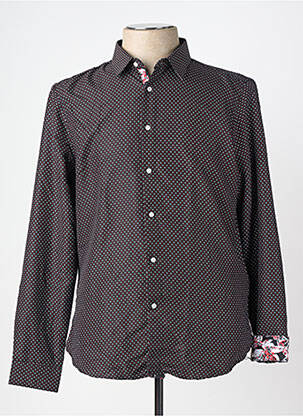 Chemise manches longues imprimé fantaisie noir YVES ENZO homme
