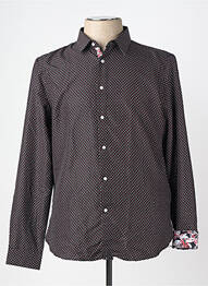 Chemise manches longues imprimé fantaisie noir YVES ENZO homme
