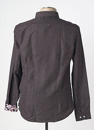 Chemise manches longues imprimé fantaisie noir YVES ENZO homme