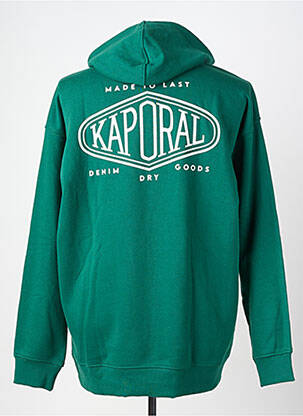 Sweat-shirt à capuche poches manches longues vert KAPORAL homme