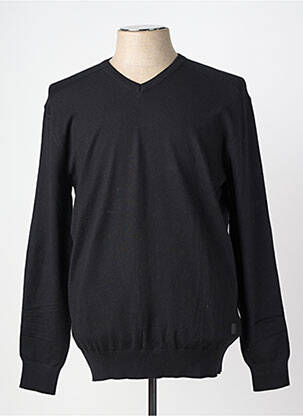 Pull col v manches longues noir KAPORAL homme