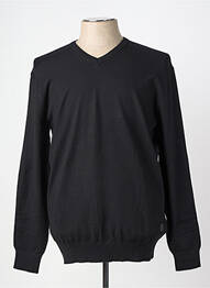 Pull col v manches longues noir KAPORAL homme