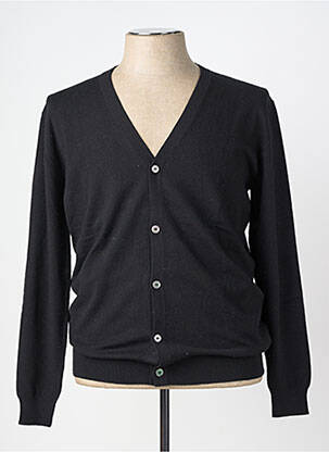 Gilet manches longues col v noir YVES ENZO homme