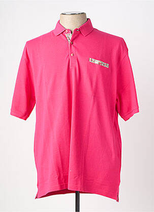 Polo stretch manches courtes rose EMYLE homme