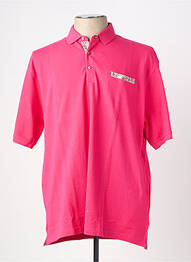 Polo stretch manches courtes rose EMYLE homme