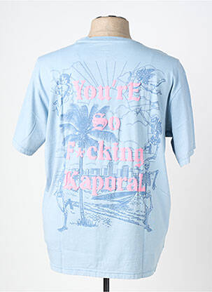T-shirt coupe cintrée manches courtes bleu KAPORAL homme