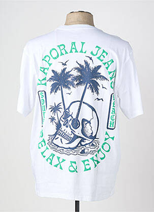 T-shirt stretch manches courtes blanc KAPORAL homme