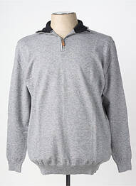 Pull stretch manches longues gris YVES ENZO homme