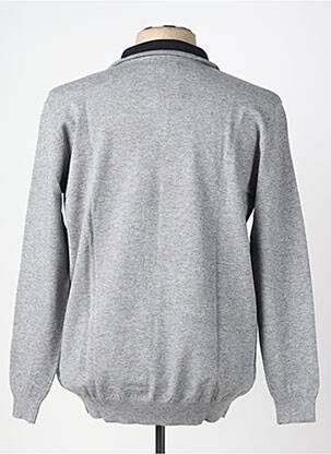 Pull stretch manches longues gris YVES ENZO homme
