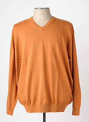 Pull col v manches longues jaune REDMOND homme