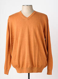 Pull col v manches longues jaune REDMOND homme