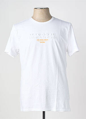 T-shirt coupe cintrée manches courtes blanc KAPORAL homme