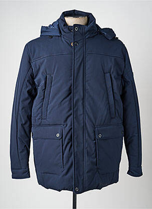 Parka manches longues a capuche bleu SEA BARRIER homme
