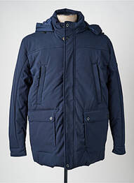 Parka manches longues a capuche bleu SEA BARRIER homme