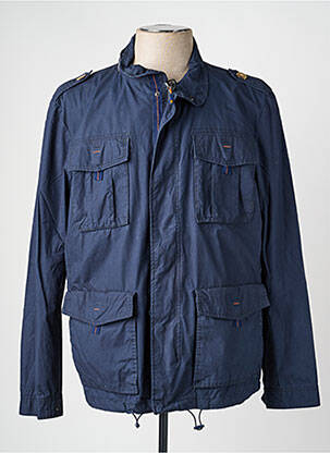 Veste casual coupe droite bleu SEA BARRIER homme