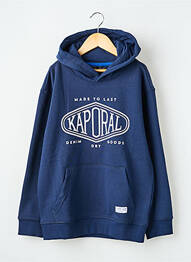 Sweat-shirt à capuche poches manches longues bleu KAPORAL garçon