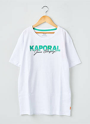 T-shirt coupe droite manches courtes blanc KAPORAL garçon