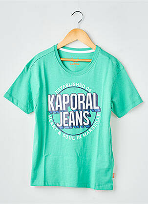 T-shirt coupe droite manches courtes vert KAPORAL garçon