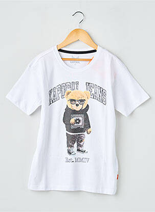 T-shirt coupe droite manches courtes blanc KAPORAL garçon