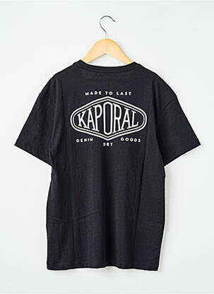 T-shirt coupe droite manches courtes noir KAPORAL garçon