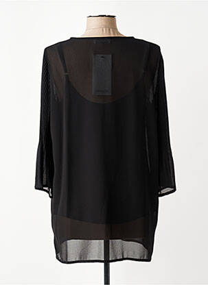 Tunique manches longues tissage crêpe noir CHALOU femme