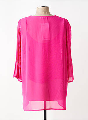 Tunique manches longues légère et transparente rose CHALOU femme