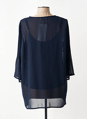 Tunique manches longues légère et transparente bleu CHALOU femme