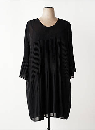 Tunique manches longues tissage crêpe noir CHALOU femme