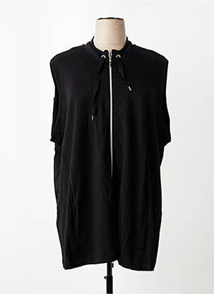Gilet sans manche coupe droite noir SEE YOU femme