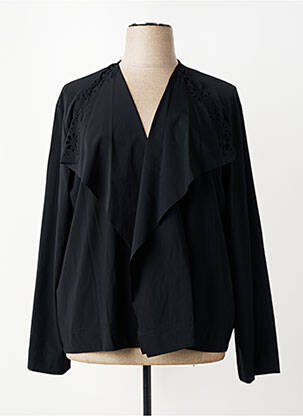 Veste chic col v noir FRANCK ANNA femme