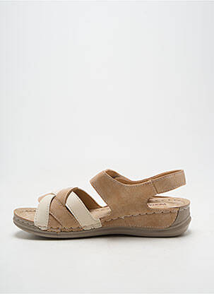 Sandales/nu pieds bout ouvert talon plat jusqu'à 3cm beige VIESTAR femme