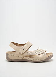 Sandales/nu pieds type de semelle amortissante talon plat jusqu'à 3cm beige TOP SHOES femme