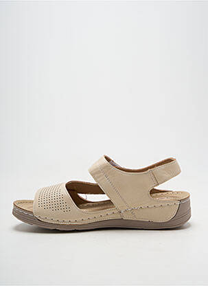 Sandales/nu pieds type de semelle amortissante talon plat jusqu'à 3cm beige TOP SHOES femme