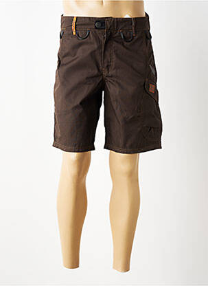 Bermuda multipoches taille normale marron HAGUEN homme