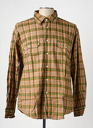 Chemise manches longues poches marron LOTTO homme