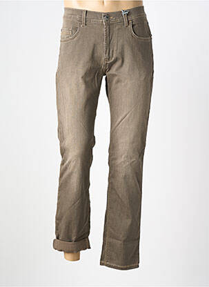 Jeans coupe droite stretch taille normale marron PIONEER homme