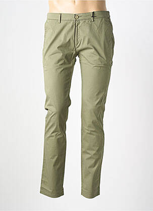 Pantalon chino tissage popeline taille normale vert PIONEER homme